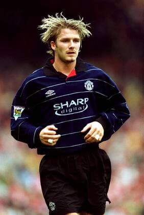 David Beckham (ManU) Fußball Herren Saison 1999 2000, English Premier League, 1. Englische Liga, Meisterschaft, Manchester United Einzelbild Wembley Stadium London
