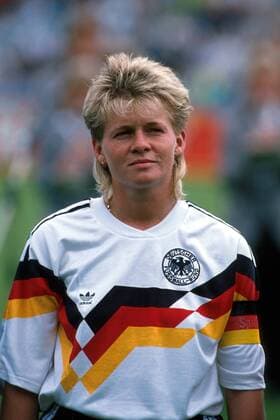 Sylvia Neid (Deutschland) im Porträt Fußball EM Damen Europameisterschaft 1989, Nationalmannschaft, Frauennationalmannschaft, Nationalteam, Frauen Porträt Osnabrück