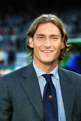 Francesco Totti (Roma) Fußball Herren Serie A 2000 2001, 1. italienische Liga, Turin - AS Rom 2:2, Vneg Porträt Stadio Delle Alpi Turin  