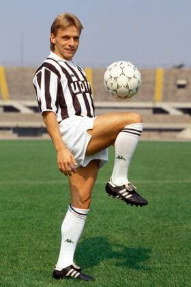 Thomas Häßler (Juve) Fußball Herren Serie A 1990 1991, 1. Italienische Liga, Juventus Turin, Vdia Einzelbild Turin