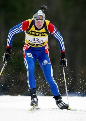 Sergei Tchepikov (Rußland) Biathlon Herren Weltcup 2003 2004, Welt-Cup, Worldcup, World, WC, Einzelbild Hochfilzen Dynamik