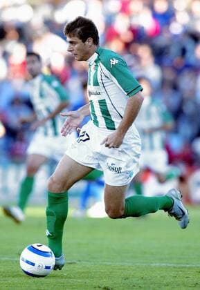 Joaquin (Betis) am Ball -  Fußball Herren Primera Division 2004 2005, 1. Spanische Liga, Betis Sevilla Einzelbild Getafe Dynamik,