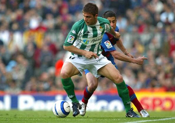 Joaquin (Betis Sevilla) am Ball Fußball Herren Primera Division 2004 2005, 1. Spanische Liga, FC Barcelona - Betis Sevilla 3:3, Barca, Vdig Gruppe pan8840 Barcelona Dynamik,  
