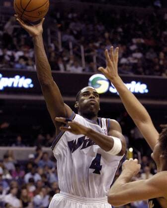 Antawn Jamison (Washington Wizards) am Ball - (WAG2007042810) Basketball Herren NBA 2006 2007, Playoffs, Playoff, Play Offs, Off Einzelbild Washington DC, D.C. Dynamik, Basketball Herren NBA 2006 2007, Playoffs, Playoff, Play Offs, Off Einzelbild Washington DC, D.C. Dynamik,
