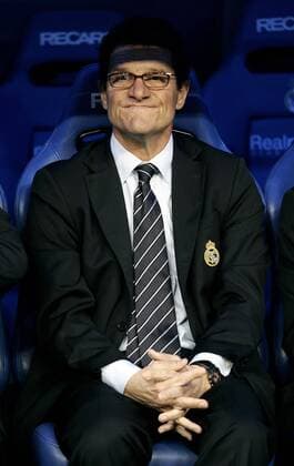 Trainer Fabio Capello (Real Madrid) skeptisch -  (pan20124) Fußball Herren Primera Division 2006 2007, 1. Spanische Liga, Real Madrid CF Einzelbild Madrid Skepsis, Fußball Herren Primera Division 2006 2007, 1. Spanische Liga, Real Madrid CF Einzelbild Madrid Skepsis,  