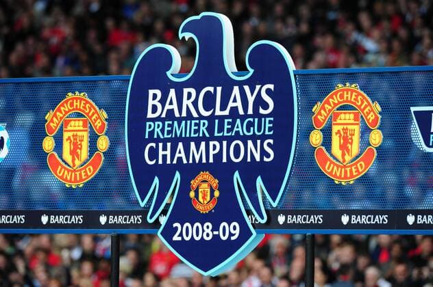 Manchester United ist englischer Meister 2008 2009 - EDITORIAL USE ONLY. No use with unauthorised audio, video, data, fixture lists, club league logos or live services. Online in-match use limited to 120 images, no video emulation. No use in betting, games or single club league player publications. Fußball Herren English Premier League 2008 2009, 1. Englische Liga, Manchester United, Manu, Meister, Meisterschaft Einzelbild Manchester