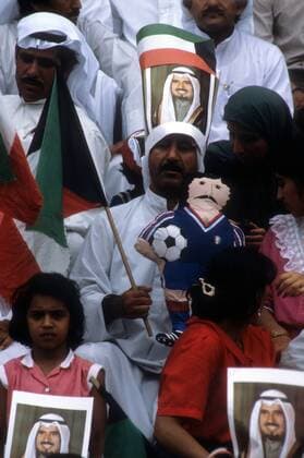 Fans aus Kuwait in Valladolid - WM 1982 Fußball WM Herren WM 1982, Länderspiel, Nationalteam, Gruppe Valladolid