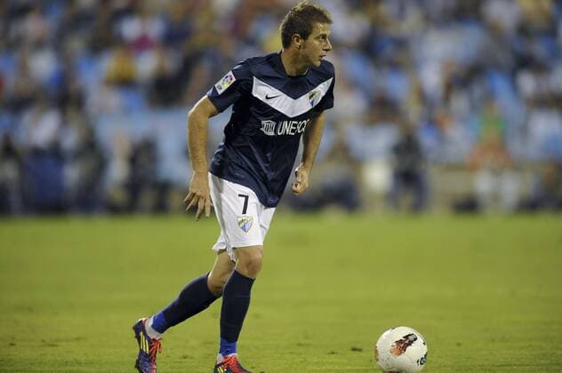 Joaquin Sanchez player of Malaga , Real Zaragoza - Malaga CF 