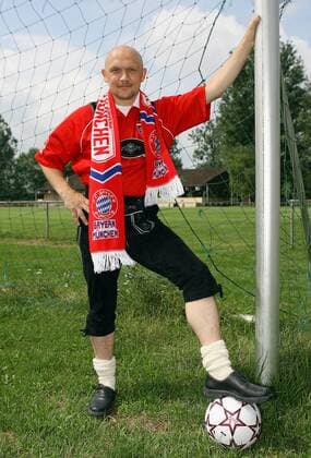 Fussball Herren Bundesliga Saison 2006 2007 FC Bayern München Fan Marco Rittmann aus Schorndorf