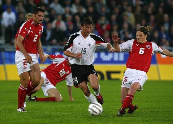 Fussball Laenderspiel Deutschland vs. Schweiz, Bernd Schneider (Ger)