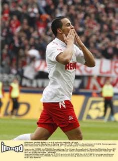 Deutschland, Fussball, 1.Bundesliga, 29. Spieltag, Saison 2011 2012,1. FC Köln vs Werder Bremen, 07.04.2012, Rheinenergiestadion Köln, Ammar Jemal, Torjubel