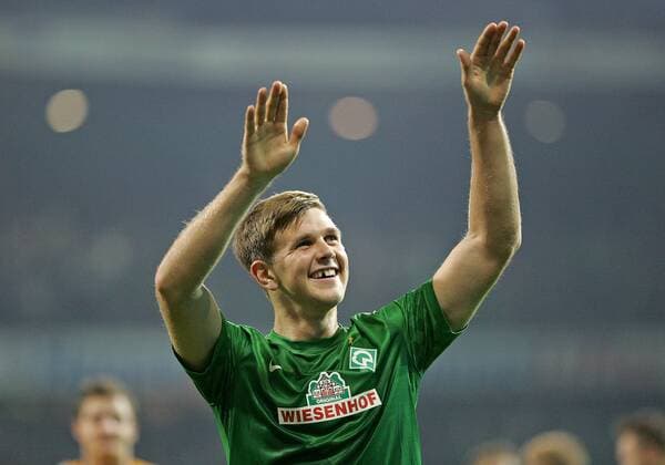 Samstag 20.10.2012, 1. Fussball - Bundesliga Saison 12 13 - 8. Spieltag in Bremen, SV Werder Bremen - Borussia Mönchengladbach, Jubel Niclas Füllkrug (Werder Bremen) DeFodi035
