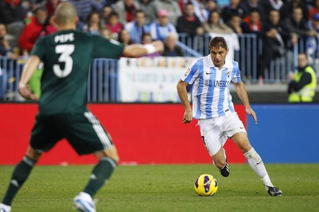 Joaquin Sanchez (Malaga), DECEMBER 22, 2012 - Football Soccer : Spanish Liga Espanola match between Malaga CF 3-2 Real Madrid CF at Estadio La Rosaleda in Malaga, Spain.  (oqma009178)