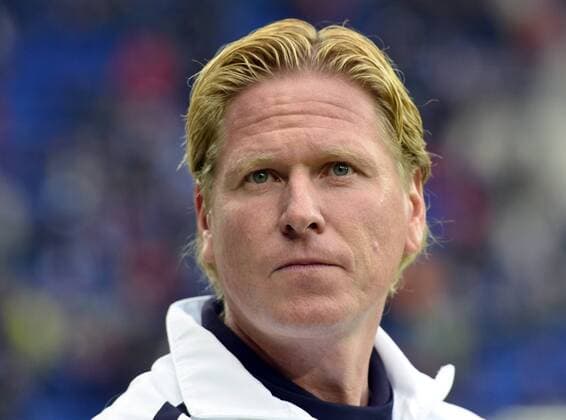 Deutschland - Fussball-Bundesliga - Relegation - 23.052013 Rhein-Neckar-Arena Sinsheim TSG 1899 Hoffenheim (1899) - 1. FC Kaiserslautern (FCK) 3:1 Der Blick geht nach vorne: Trainer Markus GISDOL (1899). Sport