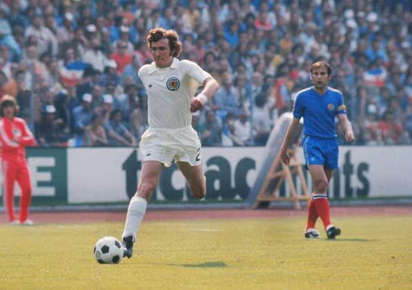 Football - 1974 World Cup - First Round, Group Two: Scotland 1 Yugoslavia 1 Yugoslavia v Scotland Sandy Jardine - Scotland