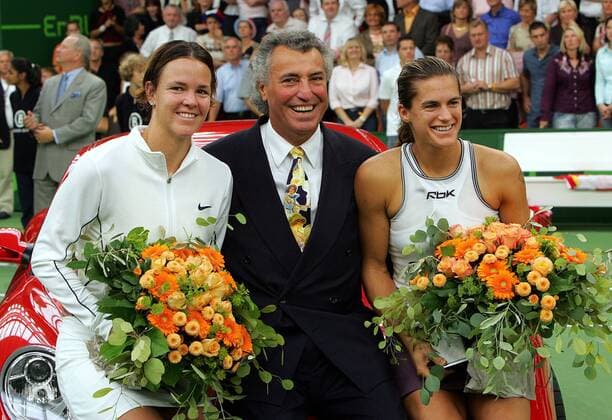 Porsche Tennis Grand Prix 2005 Filderstadt Lindsay Davenport, Dieter Fischer, AmŽlie Mauresmo 09.10.2005