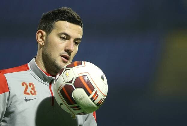 Croatian national football team training 14.11.2014., Zagreb, Croatia - Croatian national football team training at Maksimir stadium as part of the preparations for the qualifying match against Italy in Milan, for European Championship. Danijel Subasic. IgorxKralj PIXSELL