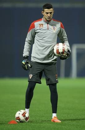 Croatian national football team training 14.11.2014., Zagreb, Croatia - Croatian national football team training at Maksimir stadium as part of the preparations for the qualifying match against Italy in Milan, for European Championship. Danijel Subasic. IgorxKralj PIXSELL