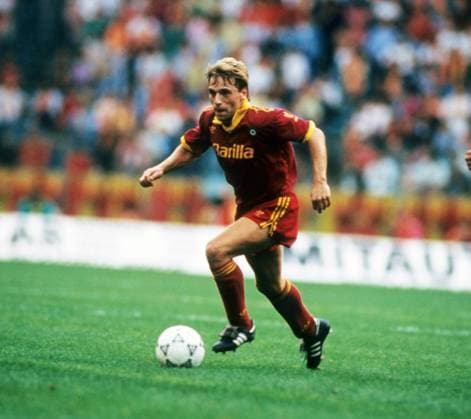 Thomas Hässler vom AS Rom fotografiert am 24.05.1992 in Rom Fußball International AS Rom
