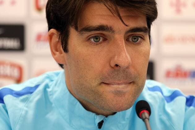Croatia national football team press conference PK Pressekonferenz 5.10.2016., Shkoder, Albania - Press conference on the eve of Croatian national football team qualifying match with the Kosovo national team Nationalteam Vedran Corluka.  ArminxDurgut HaloPix Pixsell