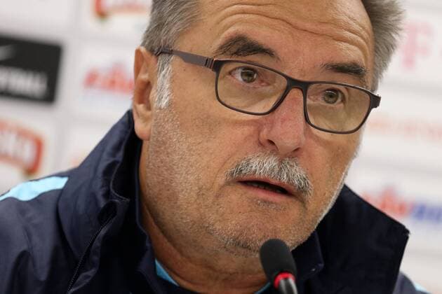 Croatia national football team press conference PK Pressekonferenz 5.10.2016., Shkoder, Albania - Press conference on the eve of Croatian national football team qualifying match with the Kosovo national team Nationalteam Ante Cacic.  ArminxDurgut HaloPix Pixsell