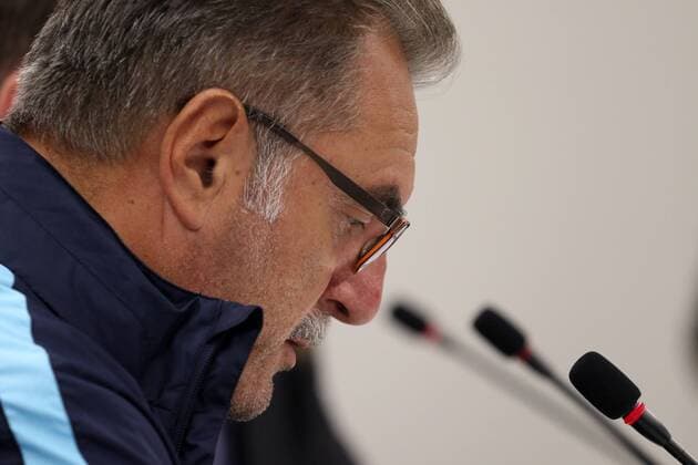 Croatia national football team press conference PK Pressekonferenz 5.10.2016., Shkoder, Albania - Press conference on the eve of Croatian national football team qualifying match with the Kosovo national team Nationalteam Ante Cacic.  ArminxDurgut HaloPix Pixsell