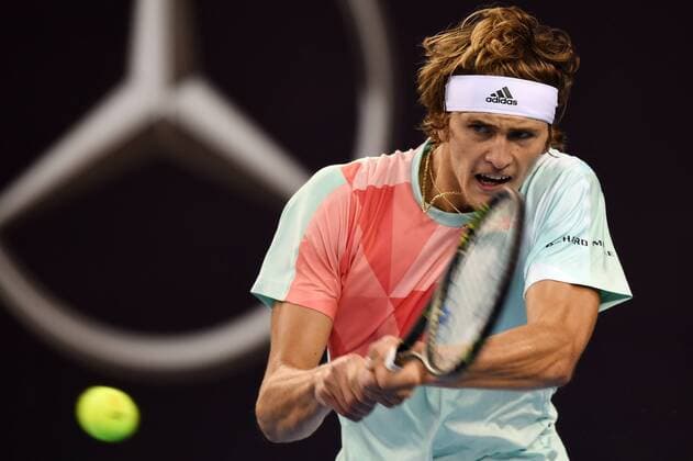 (161007) -- BEIJING, Oct. 7, 2016 -- Alexander Zverev of Germany hits a return to David Ferrer of Spain during their men s singles quarterfinal match at the China Open tennis tournament in Beijing, capital of China, Oct. 7, 2016. David Ferrer won by 2-1. ) (SP)CHINA-BEIJING-TENNIS-CHINA OPEN (CN) JuxHuanzong