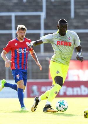 Fussball, Saison 2017 2018, Testspiel, Freundschaftsspiel, KFC Uerdingen vs 1.FC Köln, 21.07.2017, Grotenberg-Stadion Krefeld, Sehrou Gulrassy 1.FC Köln , Aktion, Einzelbild,