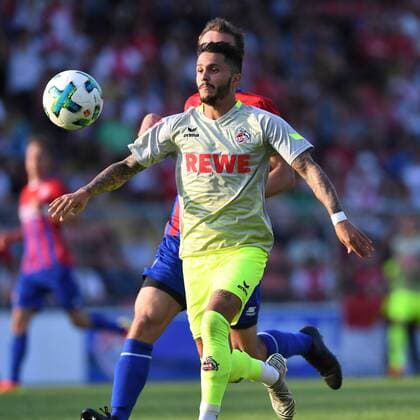 Fussball, Saison 2017 2018, Testspiel, Freundschaftsspiel, KFC Uerdingen vs 1.FC Köln, 21.07.2017, Grotenberg-Stadion Krefeld, Leonardo Bittencourt, 1.FC Köln , Aktion, Einzelbild,