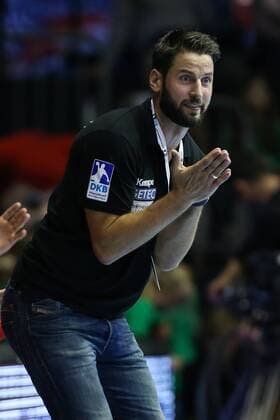 Trainer Bennet Wiegert (SC Magdeburg) - Handball Bundesliga Saison 2017-2018 Punktspiel SC Magdeburg vs. TSV GWD Minden in der GETEC Arena in Magdeburg - Deutschland, Handball, Mann, Maenner,24.09.2017