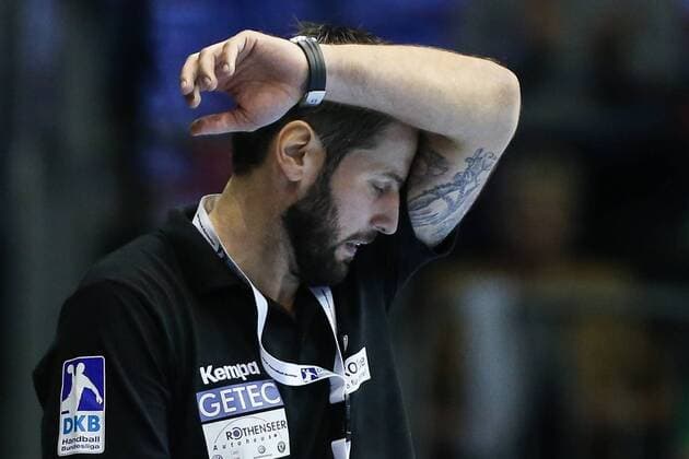 Trainer Bennet Wiegert (SC Magdeburg) - Handball Bundesliga Saison 2017-2018 Punktspiel SC Magdeburg vs. TSV GWD Minden in der GETEC Arena in Magdeburg - Deutschland, Handball, Mann, Maenner,24.09.2017