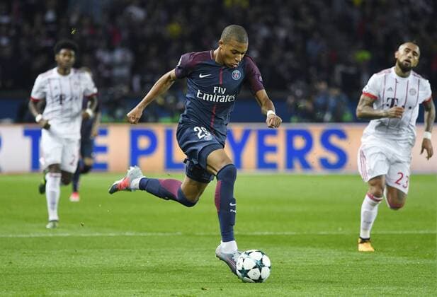 Parc des Princes, Paris, Frankreich 27.9.2017, UEFA Champions League Saison 2017 18, Gruppenphase 2.Spieltag, Paris Saint-Germain vs. FC Bayern München 3:0 ---- Kylian Mbappe (Paris)