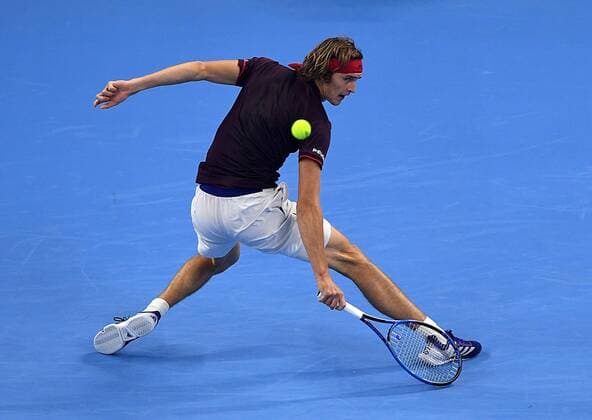 (171007) -- BEIJING, Oct. 7, 2017 -- Alexander Zverev of Germany returns the ball during the men s singles semifinal match against Nick Kyrgios of Australia at the China Open tennis tournament in Beijing on Oct. 7, 2017. Alexander Zverev lost 0-2.)(wdz) (SP)CHINA-BEIJING-TENNIS-CHINA OPEN(CN) HexChangshan