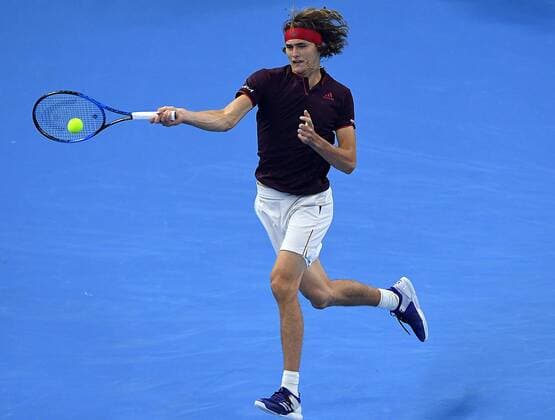 (171007) -- BEIJING, Oct. 7, 2017 -- Alexander Zverev of Germany returns the ball during the men s singles semifinal match against Nick Kyrgios of Australia at the China Open tennis tournament in Beijing on Oct. 7, 2017. Alexander Zverev lost 0-2.)(wdz) (SP)CHINA-BEIJING-TENNIS-CHINA OPEN(CN) HexChangshan