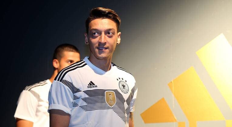 DFB and the team present World Cup jersey 2018 at THE BASE in Berlin 07 11 17 Photo Mesut Özil DFB and the team present World Cup jersey 2018