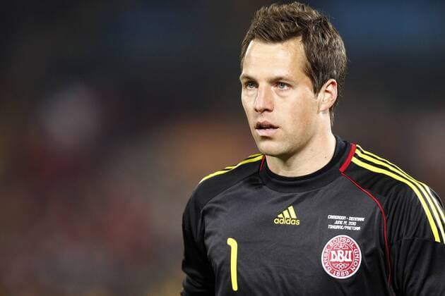 pretoria 19 06 2010 cameroon denmark thomas sorensen cameroon denmark football world cup 2010 south africa