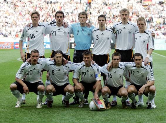 German national team team photo taken before the opening match of the soccer World Cup 2006 in Munich on 09 06 2006 Munich Germany