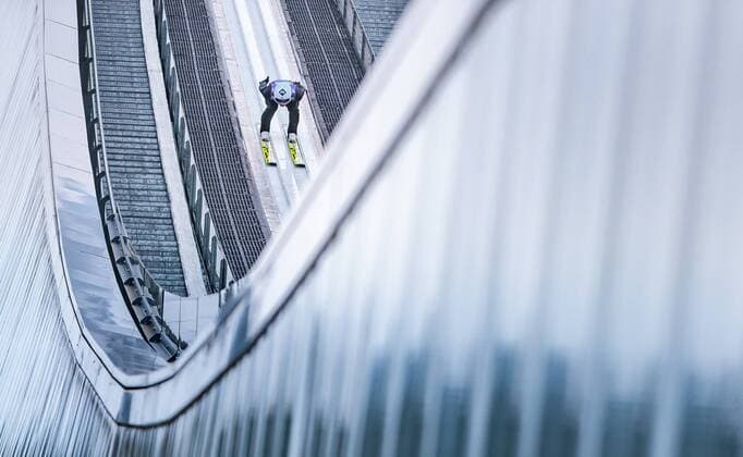 01 01 2018 Olympic ski jump Garmisch Partenkirchen GER FIS World Cup ski jumping four hills tournament Garmisch Partenkirchen trial jump in the image of Kamil Stoch POL Kamil Stoch of Poland during his trial jump for the four hills tournament of FIS Ski Jumping World Cup at the Olympic ski jump in Garmisch Partenkirchen Germany on 2018 01 01 Garmisch Partenkirchen  EX_FEI