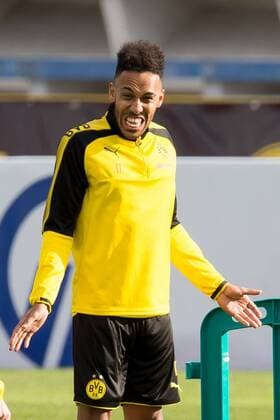 Marbella Spain 07 01 2018 training camp 2018 BV Borussia Dortmund Auba Pierre Emerick Aubameyang BVB gestures DeFodi001