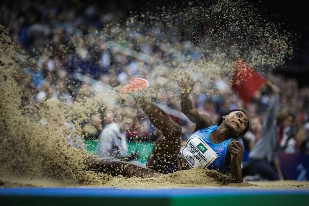 Berlin Germany 26 01 2018 Sosthène Maingi Taroum at the Hall meeting ISTAF Athletics indoor 2018 in the Mercedes-Benz arena