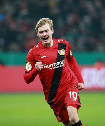 Sports Bayer 04 Leverkusen vs SV Werder Bremen DFB Cup Julian Brandt Bayer cheers 2 2 compensation 06 02 2018