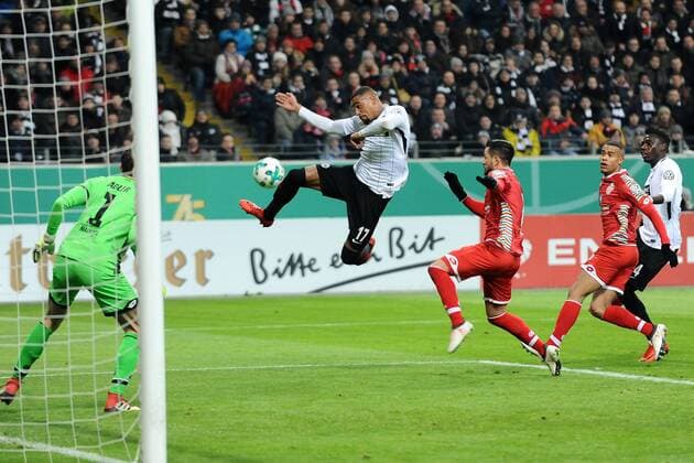 Soccer German Cup quarterfinals Eintracht Frankfurt 1 FSV Mainz 05 on 07 02 2018 in the Commerzbank Arena in Frankfurt Kevin Prince Boateng Frankfurt mid with a scoring chance xTTx