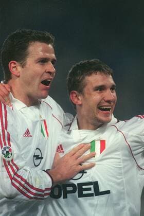 OLIVER BIERHOFF, ANDRIY SHEVCHENKO CAMPIONATO SERIE A 1999-2000 BOLOGNA-MILAN 2-3