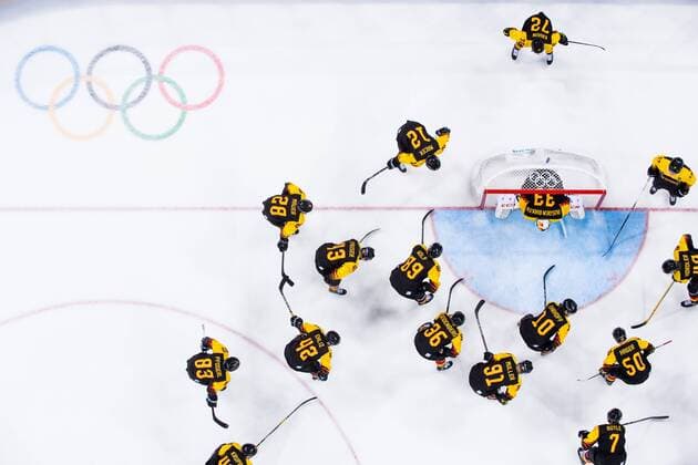 180218The team of Germany ahead of the Men s Ice Hockey Preliminary Round match between Norway and Germany during day nine of the 2018 Winter Olympics on February 18 2018 in Pyeongchang Photo Jon Olav Nesvold BILDBYR N code JE 160178  Copyright: JONxOLAVxNESVOLD BB180218JE063
