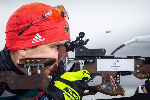 180218 Arnd Peiffer of Germany prior the men s 12 5 km Pursuit during day nine of the 2018 Winter Olympics on February 18 2018 in Pyeongchang Photo Carl S BILDBYR N code CS 57999 305  Copyright: CARLxSANDIN BB180218CS093