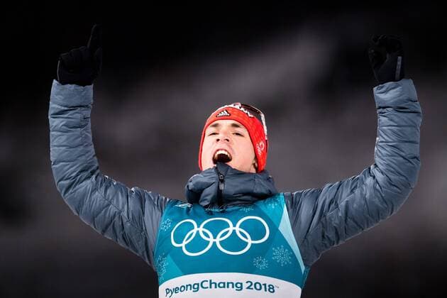 180218 Simon Schempp of Germany Silver after the Men s 15 km Mass Start during day nine of the 2018 Winter Olympics on February 18 2018 in Pyeongchang Photo Carl S BILDBYR N code CS 57999 305  Copyright: CARLxSANDIN BB180218CS160