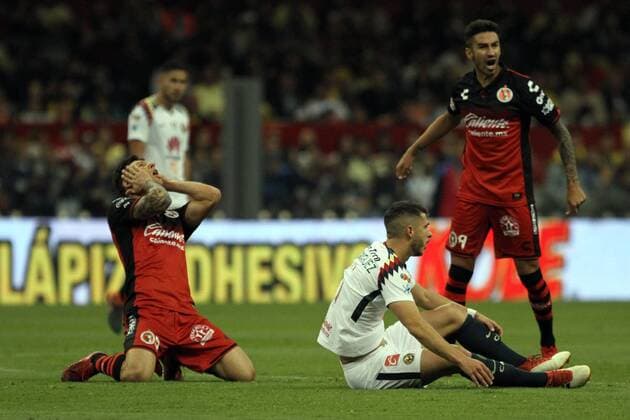 February 24, 2018 - EUM20180224DEP40JPG.CIUDAD DE MEXICO SoccerFutbol-America.- Aspectos del partido entre las Ãguilas contra Xolos de Tijuana en el Estadio Azteca, como parte de la jornada 9 del torneo Clausura 2018 de la Liga Mx, 24 de febrero de 2018. Foto: Agencia EL UNIVERSALCarlos MejiaMAVC Latin News: February 24, 2018  - ZUMAu78_ 20180224_zaf_u78_102 Copyright: xElxUniversalx