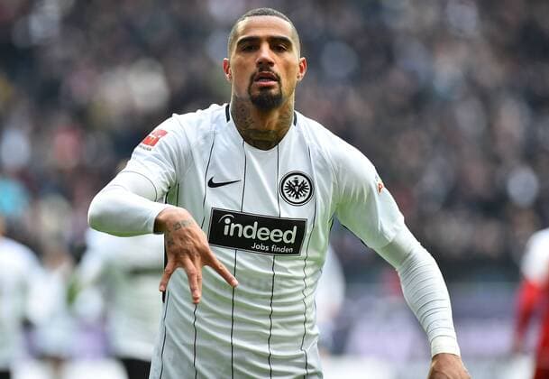 17 03 2018 xekx Football 1 Bundesliga Eintracht Frankfurt FSV Mainz 05 emspor v k Kevin Prince Boateng Eintracht Frankfurt celebrate the goal Torjubel zum 1 0 Frankfurt