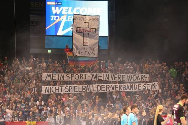 Fans Flensburg Schleswig Holstein Germany Flens Arena Copyright: xAgentur54Gradx xSpeedphotosx