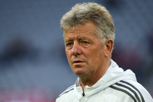 Munich Germany 11 04 2018 UEFA Champions League 2017 18 Season Quarter finals Second leg Bayern Munich Muenchen Sevilla FC Co Coach Peter Hermann FCB is watching DeFodi501